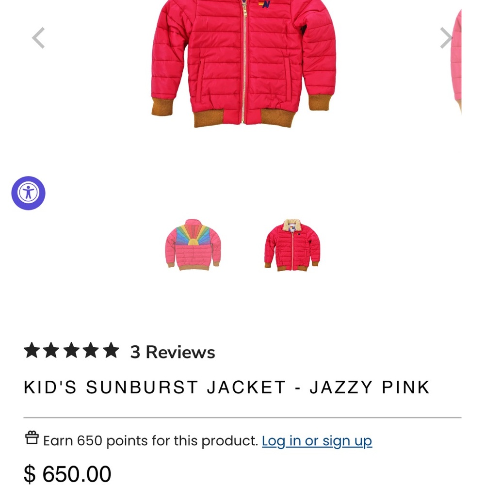 Kid's Jazzy Pink Sunburst Jacket